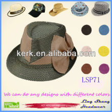 LSP71 2014 Big Bowknot Bucket Hat,100% Nature Paper Straw colorful bucket hat